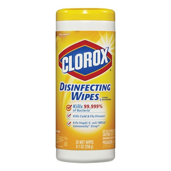 Clorox Disinfectant Wipes Lemon Scent CLO 01594 Gallaway Safety